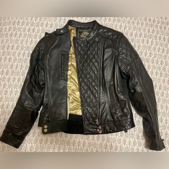 Roland Sands Riot Black Leather Jacket Women Size Large - Picture 3 of 7